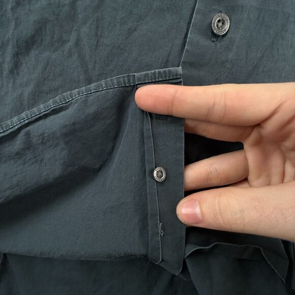 Armani Exchange Blue Long Sleeve Button Up Shirt Men Large Slim Fit Stretch - Picture 12 of 16